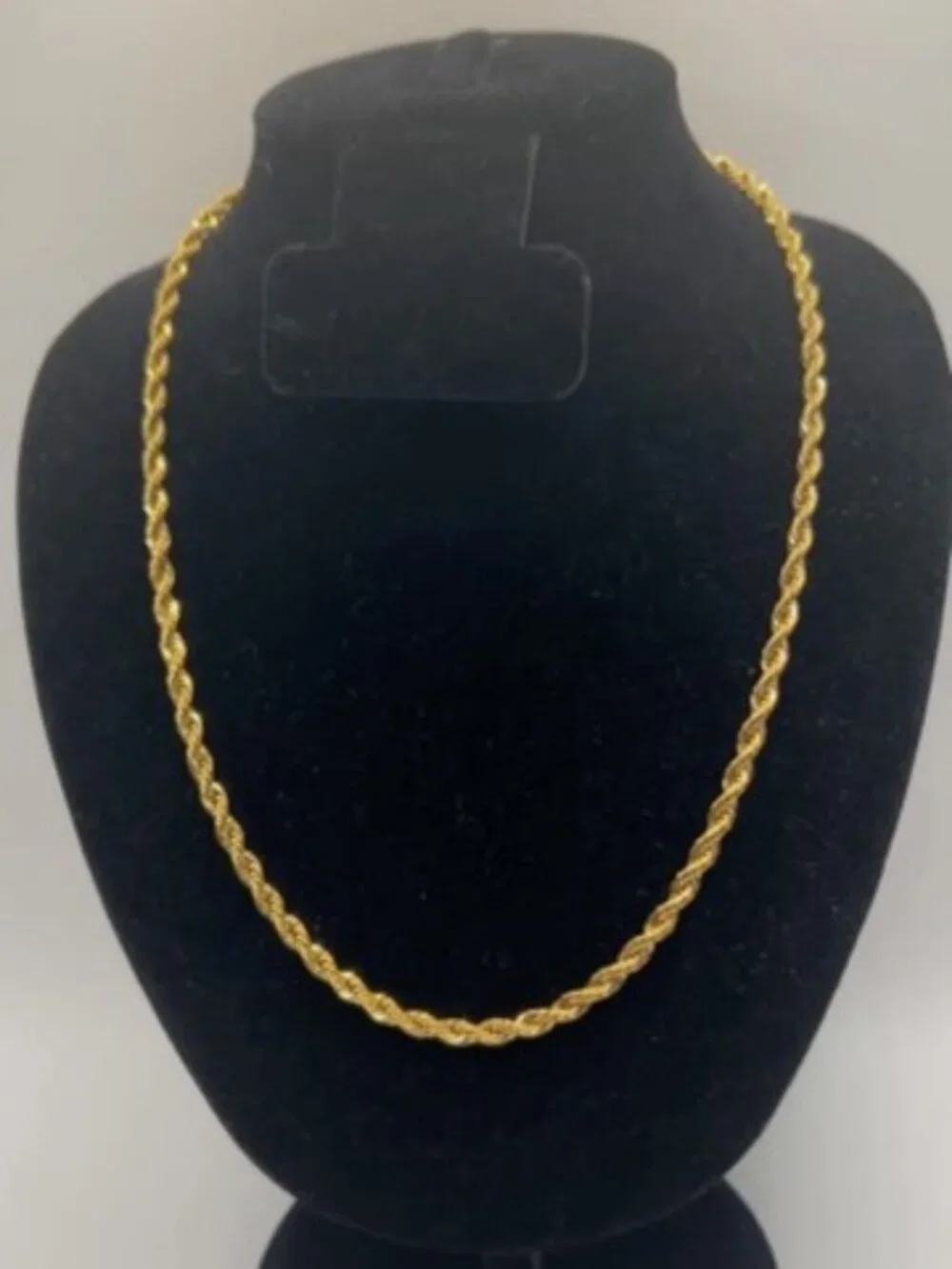 Mens 4mm 24 Inch Gold Rope Chain Real Gold Stainless Steel Plated Durable